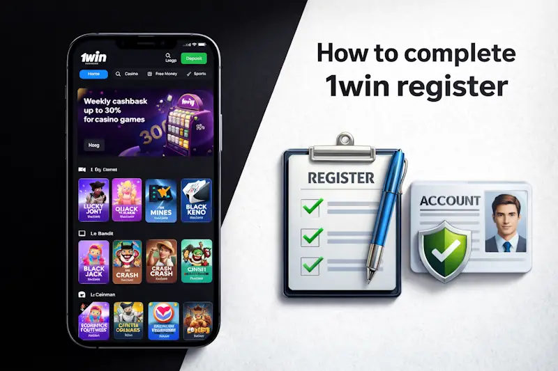 How to complete 1win register and open an account